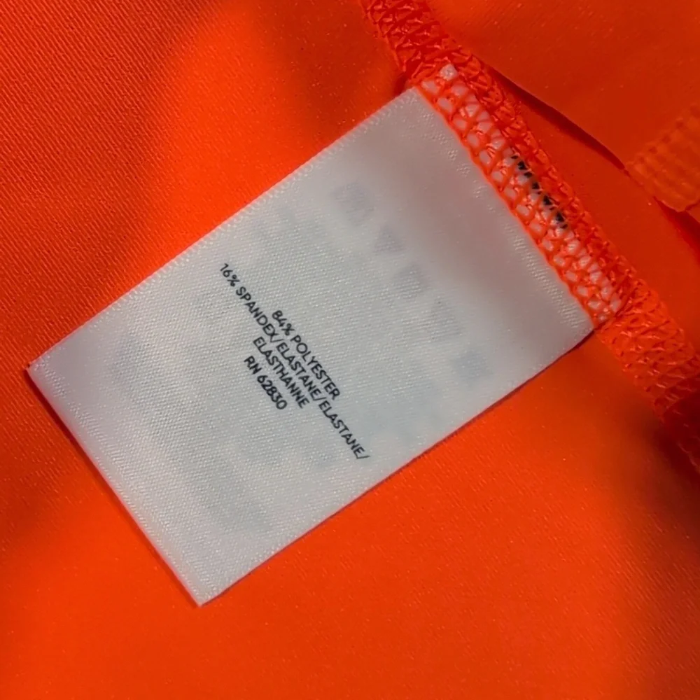 Lands End Blue & Orange Rash Guard Swim Shirt Short Sleeve Size XXS